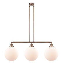 Innovations Lighting 213-AC-G201-12 - Beacon - 3 Light - 44 inch - Antique Copper - Stem Hung - Adjustable Island Light