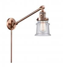 Innovations Lighting 237-AC-G184S - Canton - 1 Light - 8 inch - Antique Copper -Adjustable Swing Arm