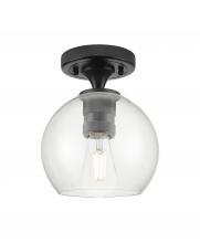 Innovations Lighting 434-1F-BK-G122-6 - Crown Point - 1 Light - 6 inch - Matte Black - Flush Mount