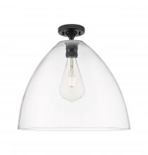 Innovations Lighting 434-1F-BK-GBD-162 - Crown Point - 1 Light - 16 inch - Matte Black - Flush Mount