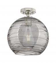 Innovations Lighting 434-1F-PN-G1213-10SM - Crown Point - 1 Light - 10 inch - Polished Nickel - Flush Mount