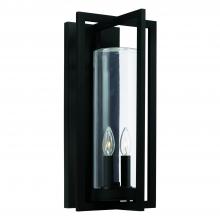 Capital 948221BK - Kent 2-Light Outdoor Wall Lantern in Black with Clear Glass Cylinder
