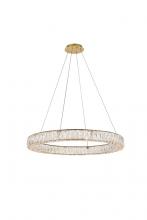 Elegant 3503D31G - Monroe LED Light Gold Chandelier Clear Royal Cut Crystal